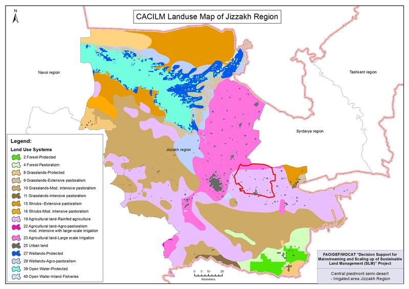 Land Use System map of Jizzakh Region