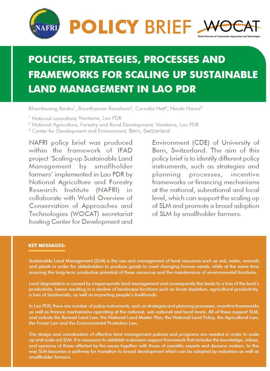 SLM Policy Brief Lao PDR